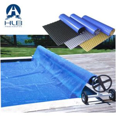 Coberta de piscina solar rodona negra