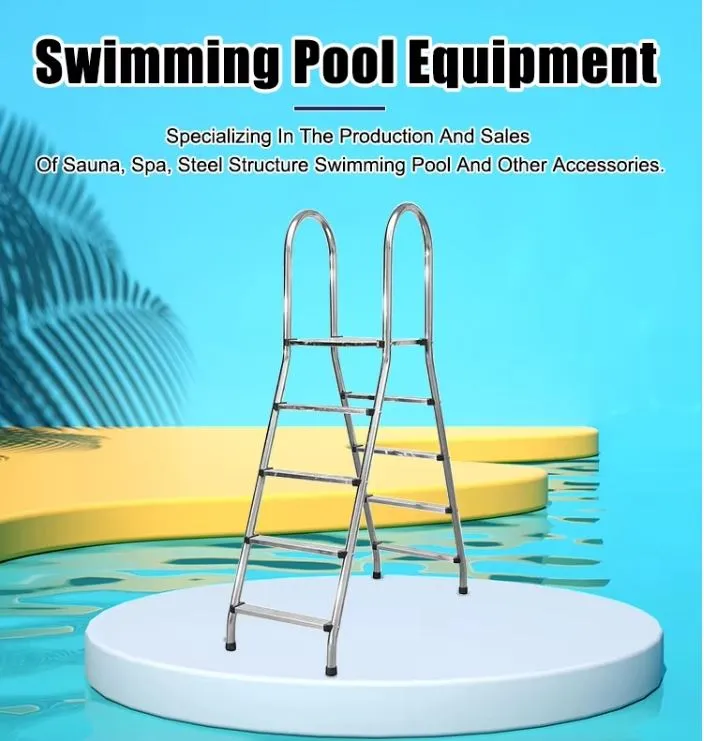 Escala sobre la piscina del sòl