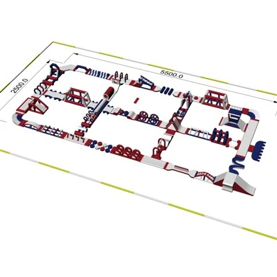Inflable Splash Park Illa flotant inflable en venda 50x25m